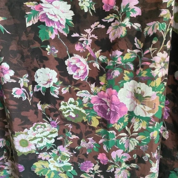 Free People Wildflower Print Linen Blend Babydoll Mini Boho Dress Black Combo S - Picture 7 of 11